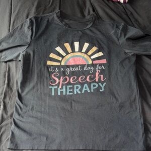 Black Graphic T-Shirt speech therapy